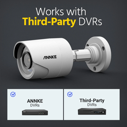 ANNKE 4x 1080P HD Bullet Security Cameras, 20m IR Night Vision, Digital WDR & 3D DNR, IP66 - White