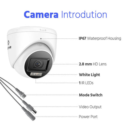 ANNKE 4-Camera 4K Wired CCTV Security Camera System, Smart Dual-Light Color & IR Night Vision, IP67 Weatherproof