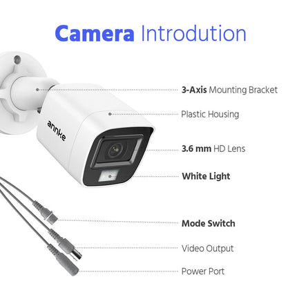 ANNKE 4-Camera 1080P HD Bullet Security Camera System, Smart Dual-Light, IP67 Weatherproof