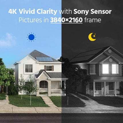 Annke 4x 8MP (4K) Bullet Cameras, IR Night Vision, AI Human & Vehicle Detection, Built-in Mic, IP67
