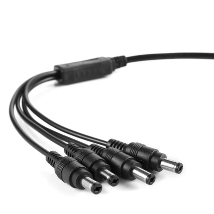 Annke XCL130 1 to 4 Way DC Power Splitter Cable, 5.5mm x 2.1mm Barrel Plug for CCTV Cameras
