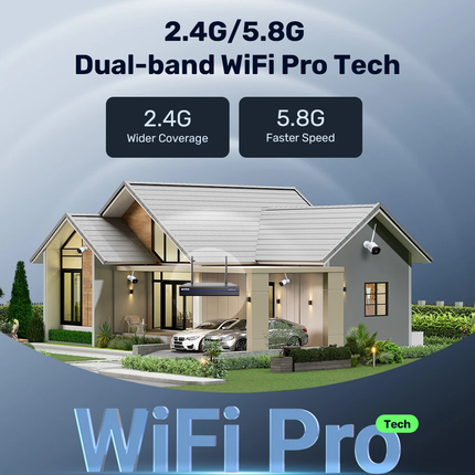 ANNKE Wireless Security System: 16CH NVR + 5MP Bullets, Two-Way Audio, Alexa Compatible, Motion Alert, IP66