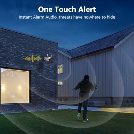 ANNKE 4x 4MP Wireless Dual Lens Security Cameras, Smart Light, Motion Detection, Alexa Compatible, IP66