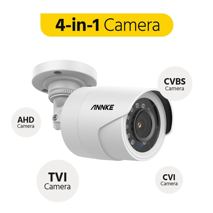 ANNKE 4x 1080P HD Bullet Security Cameras, 20m IR Night Vision, Digital WDR & 3D DNR, IP66 - White