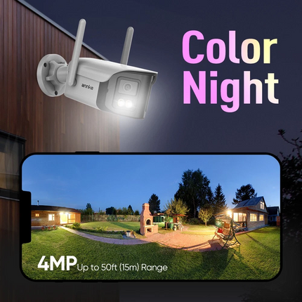ANNKE Wireless Security System: 4CH NVR + 4x 4MP Wireless Dual Lens, Motion Detection, Alexa Compatible, IP66