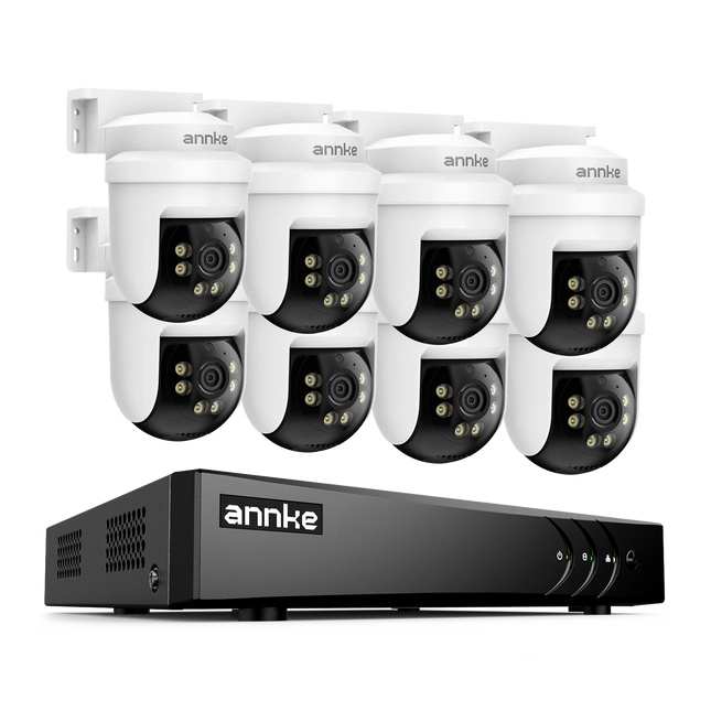 ANNKE 8-Channel 5MP Dome Security Camera System, BNC Wired CCTV, Night Vision, Indoor & Outdoor Surveillance