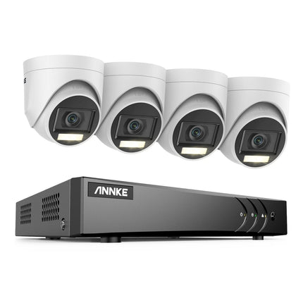 ANNKE 3K Smart Dual-Light Security Camera System with 4 Turret Cameras, Human & Vehicle Detection DVR Kit
