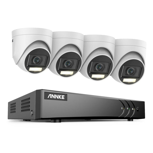 ANNKE 3K Smart Dual-Light Security Camera System with 4 Turret Cameras, Human & Vehicle Detection DVR Kit