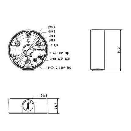 Adapter/Junction Box for Surveillance Cameras