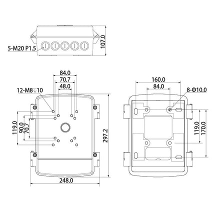 Adapter/Junction Box for PTZ Dome Cameras