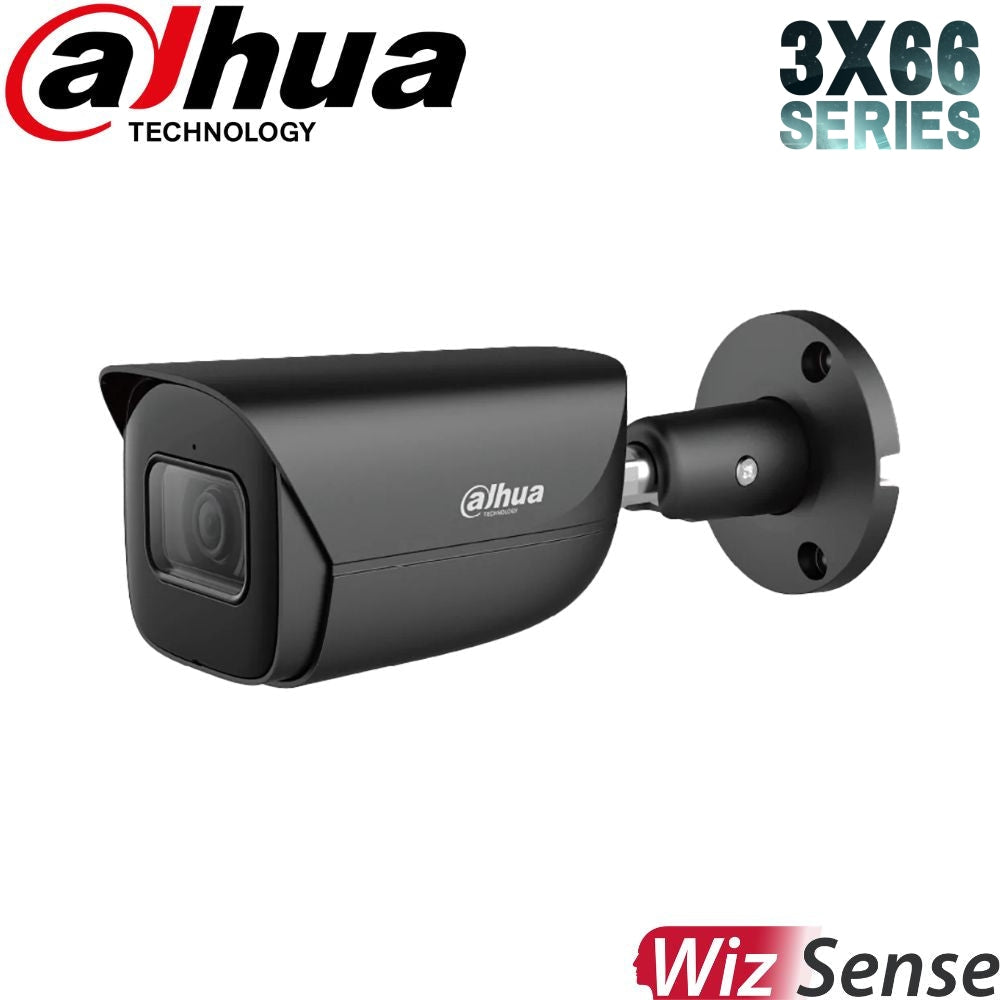 Dahua 2023 Full AI Security System: 2x 8MP Black Bullet 3X66 Cams, 4CH 16MP WizSense NVR