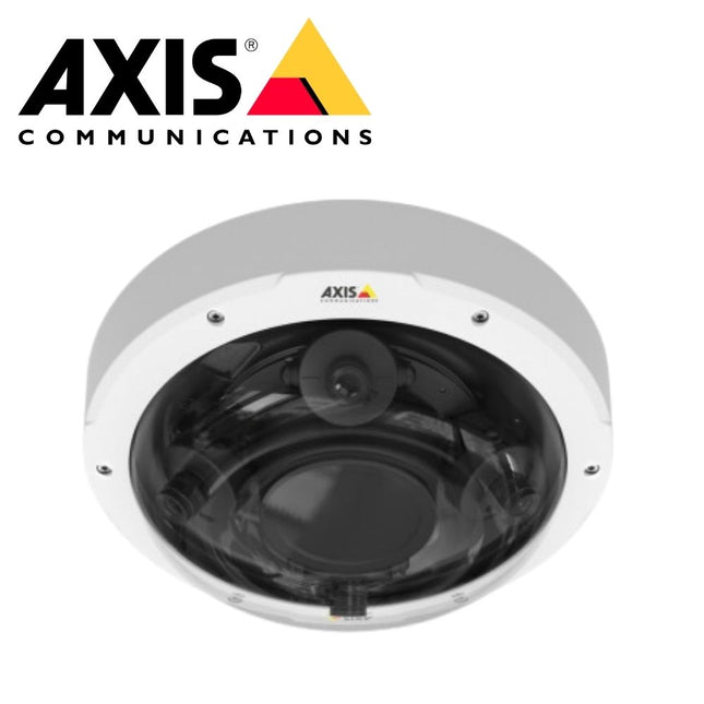 Axis P3707-PE 8 MP Outdoor Multi-Directional Camera, 4 Varifocal Lenses, 360° Coverage, Remote Zoom/Focus