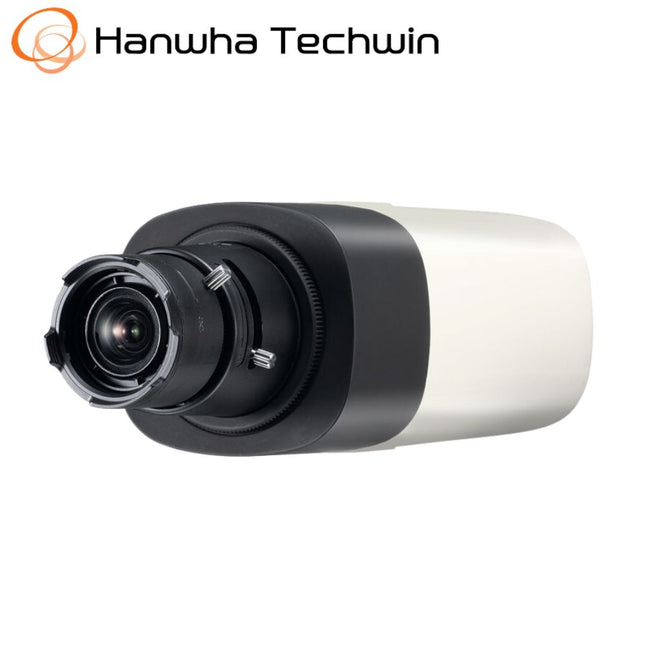 Hanwha Wisenet 2MP Indoor Box Camera, H.264, 60fps, 120dB WDR, P-Iris, No Lens - HAN-SNB-6004