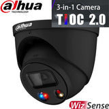 Dahua TIOC 2.0 Security System: 8CH 12MP Pro NVR, 4 x 8MP Turret Camera, Full-Colour, SMD 3.0, BLACK