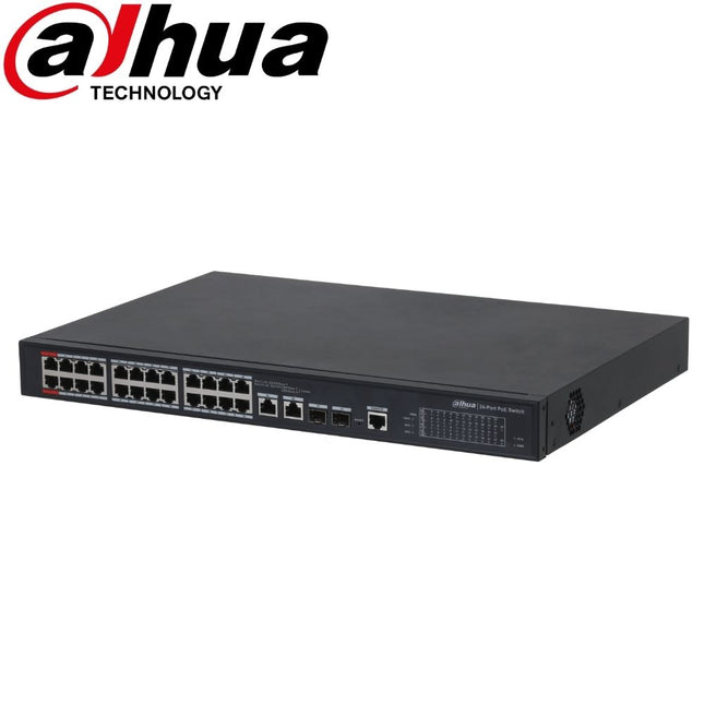 Dahua Ethernet Switch: 26-Port, Managed, 24-Port PoE - DH-PFS4226-24ET-360