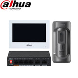 Dahua Intercom Kit: 7" Monitor (WHITE), 2MP Outdoor Camera, 4 PoE Switch - KIT-DHI-7INWHT2101E-P