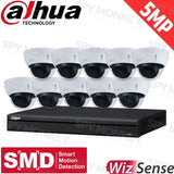 Dahua 16-Channel Security Kit: 8MP (Ultra HD) NVR, 10 x 5MP Fixed Dome, WizSense + Starlight