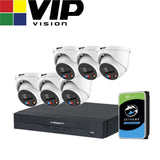 VIP Vision AI Security System: 6x 8MP AI Turret + Active Deter Cams, 16MP WatchGuard 8CH AI NVR
