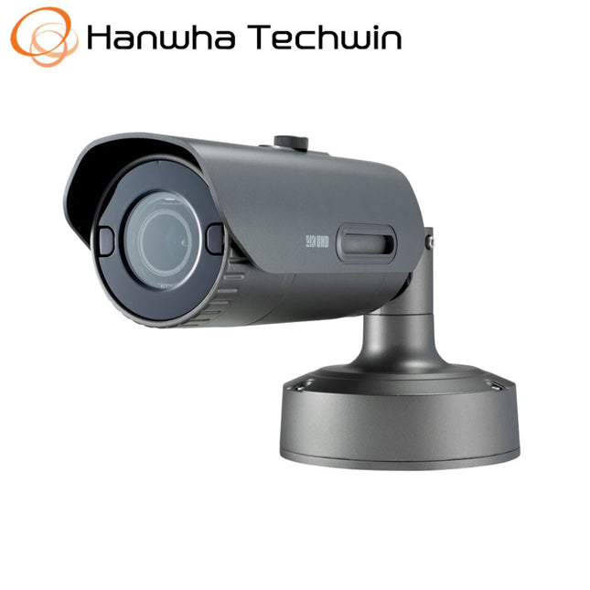 Hanwha Wisenet 4K Outdoor Bullet Camera, H.265, 30fps, 120dB WDR, 30m IR, 4.5-10mm - HAN-PNO-9080R