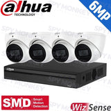 Dahua 4-Channel Security Kit: 8MP (Ultra HD) NVR, 4 X 6MP Fixed Turrets, WizSense + Starlight
