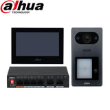Dahua Intercom Kit: 7" Monitor (BLACK), 2MP Outdoor Camera, 4 PoE Switch - KIT-DHI-7INBLK3211D-P