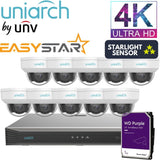 Uniarch Security System: 16-Channel NVR Pro, 10 X 8MP Dome, EasyStar