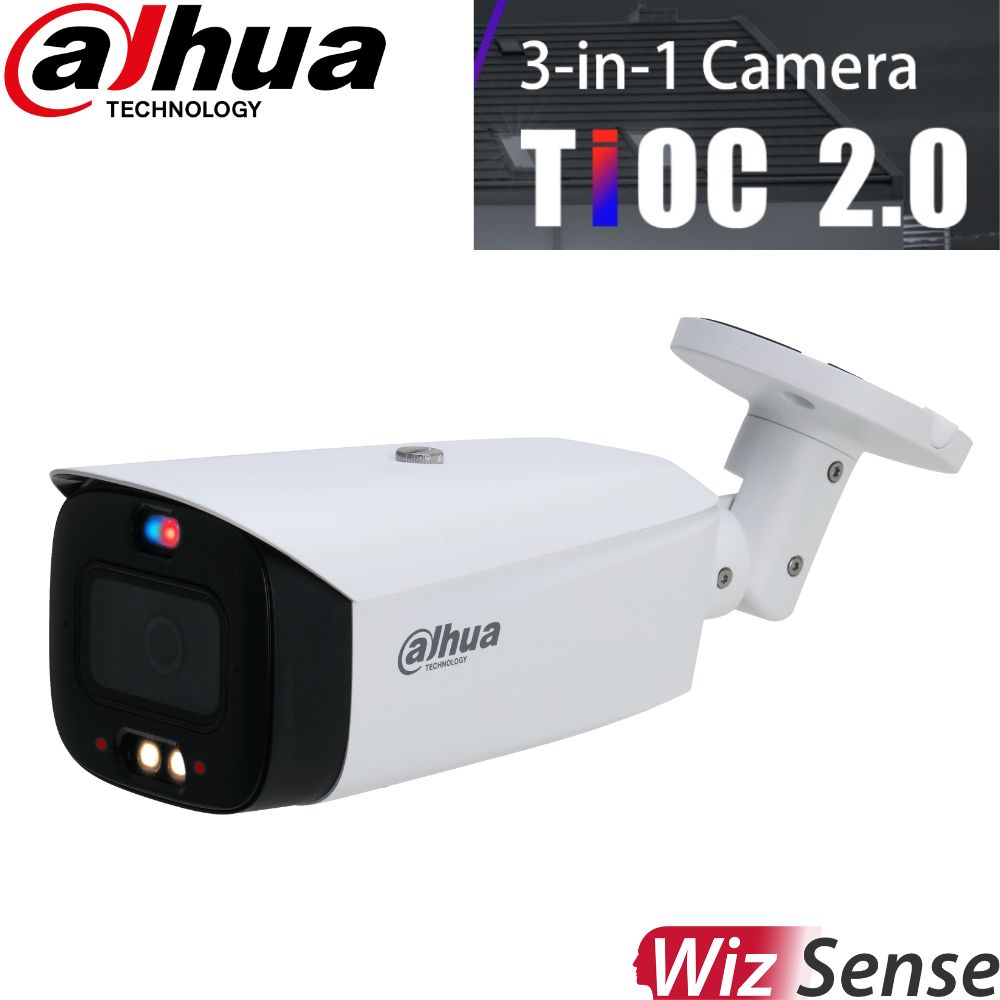 Dahua TIOC 2.0 Security System: 8CH 12MP Pro NVR, 8 x 8MP Bullet Camera, Full-Colour, SMD 3.0