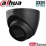 Dahua 2023 Full AI Security System: 2x 6MP Black Turret 3X66 Cams, 4CH 16MP WizSense NVR