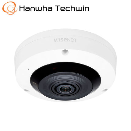 Hanwha Wisenet 6MP Indoor Fisheye Camera, H.265, 30fps, WDR, 15m IR, 1.6mm, White - HAN-XNF-8010RW