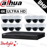 Dahua 16-Channel Security Kit: 8MP (Ultra HD) NVR, 12 x 8MP Fixed Dome, Lite + Starlight