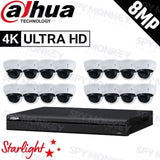 Dahua 16-Channel Security Kit: 8MP (Ultra HD) NVR, 16 x 8MP Fixed Dome, Lite + Starlight