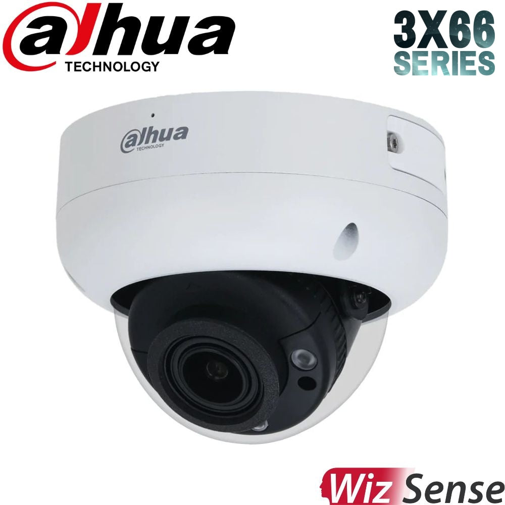 Dahua Security Camera: 4MP Dome, 2.7–13.5 mm, WizSense, Starlight, SMD 4.0 - DH-IPC-HDBW3466RP-ZAS-AUS