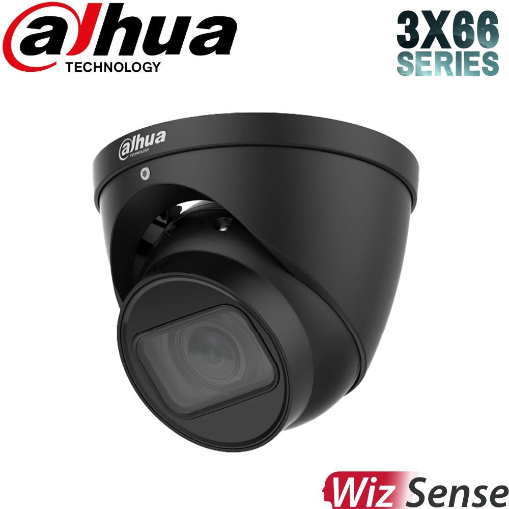 Dahua Security Camera: 8MP Turret Motorised, 2.7-13.5mm, WizSense, Starlight, SMD 4.0 - DH-IPC-HDW3866TP-ZS-AUS-BLK