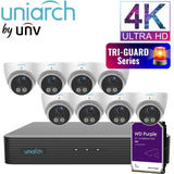 Uniarch Security System: 8-Channel NVR Pro, 8 X 8MP Turret, Tri-Guard