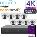 Uniarch Security System: 8-Channel NVR Pro, 8 X 8MP Turret, EasyStar