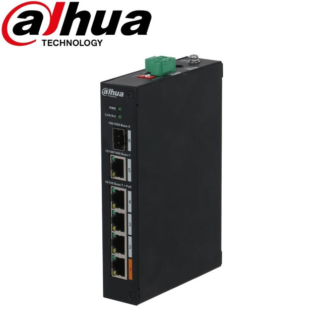 Dahua Ethernet Switch: 6-Port, Unmanaged, 4-Port PoE - DH-PFS3106-4ET-60-V2