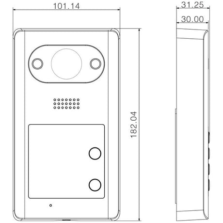 Residential 2 Button IP Intercom Door Station