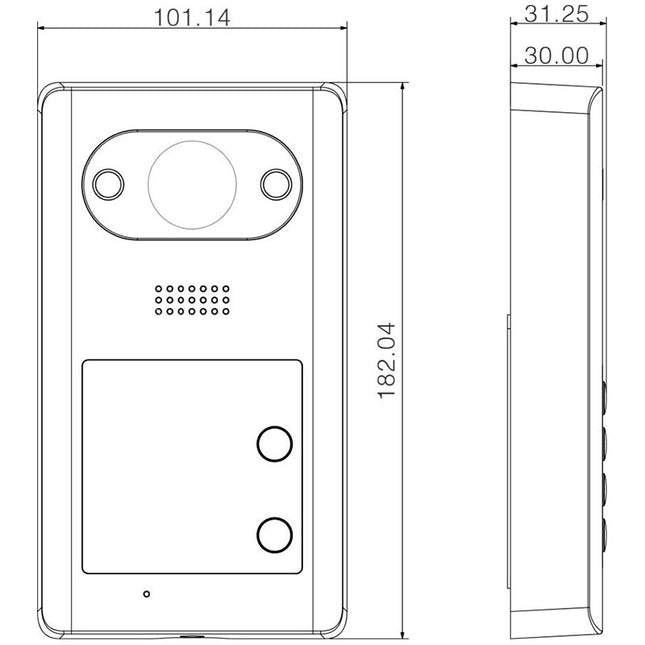 Residential 2 Button IP Intercom Door Station
