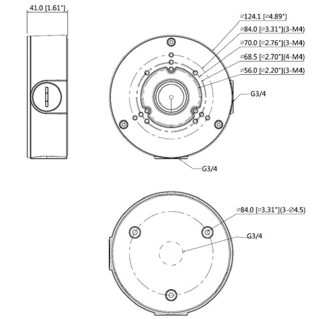 Adapter/Junction Box for Surveillance Cameras