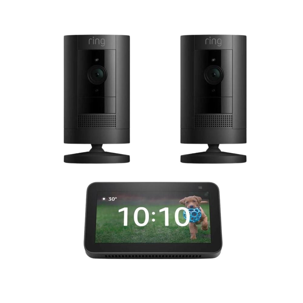 Ring Indoor/Outdoor Security Camera: Stick Up Cam Battery with Echo Show 5