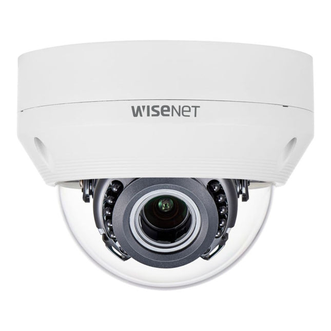 Hanwha Wisenet HD+ 2MP AHD Outdoor Dome, WDR, IR, IP66, IK10, 3.2-10mm, White - HAN-HCV-6080RW