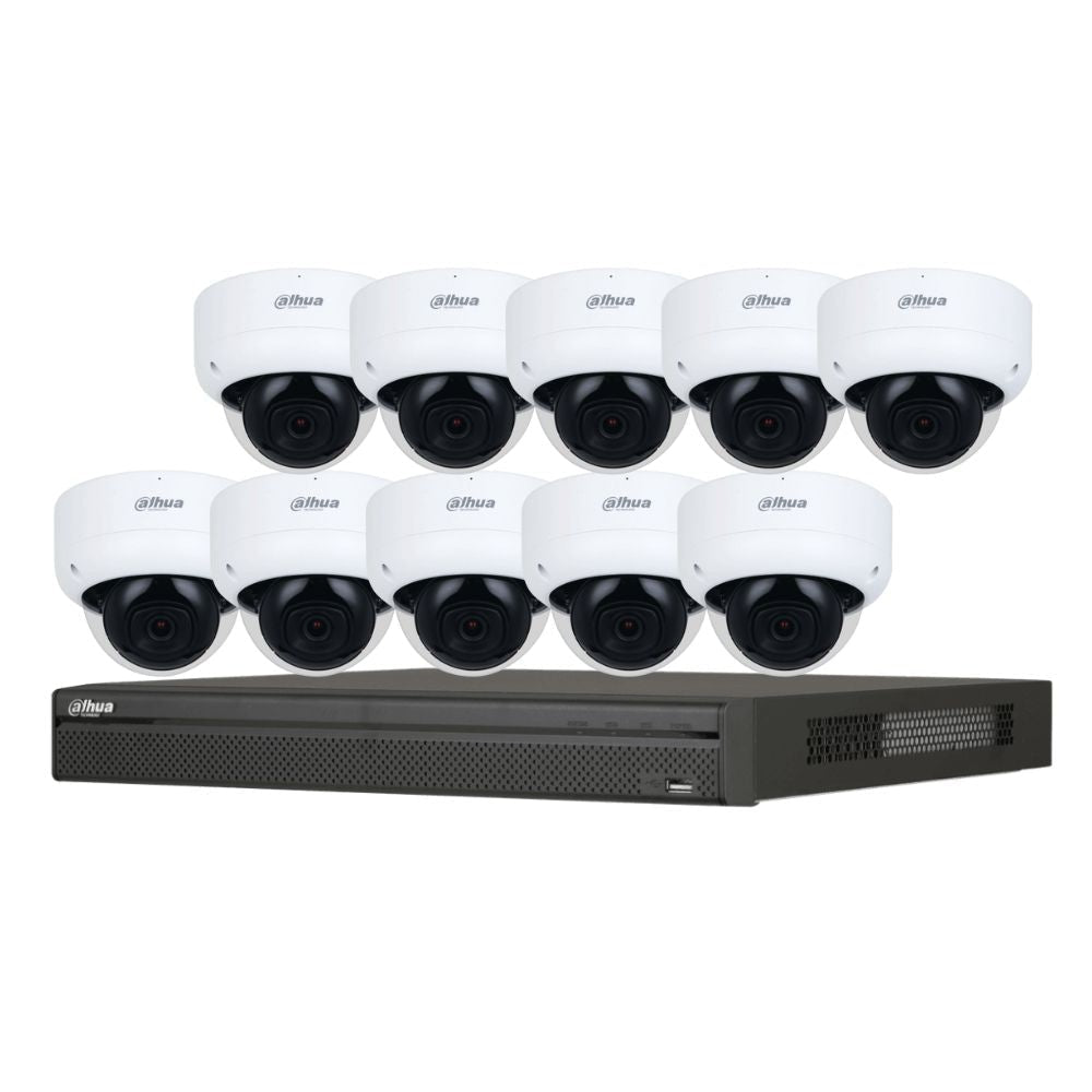 Dahua 3X66 Security System: 16CH 8MP Lite NVR, 10 x 8MP Dome Camera, Starlight, SMD 4.0, AI SSA