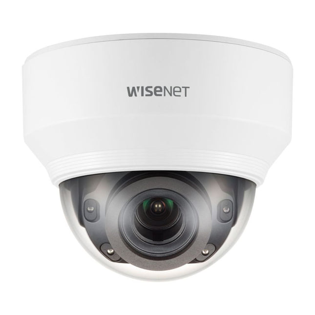 Hanwha Wisenet 5MP Outdoor Dome Camera, H.265, 30fps, WDR, 50m IR, 3.9-9.4mm, White - HAN-XNV-8080RW