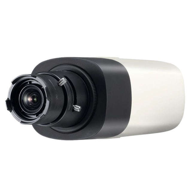 Hanwha Wisenet 2MP Indoor Box Camera, H.264, 60fps, 120dB WDR, P-Iris, No Lens - HAN-SNB-6004