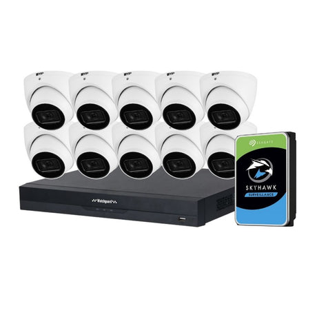 VIP Vision AI Security System: 10x 8MP AI Turret Cams, 16MP WatchGuard 16CH AI NVR