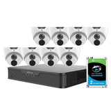 Uniview 8 Channel security System: 8MP NVR, 8 x 5MP LightHunter Turret Cameras, 2TB HDD