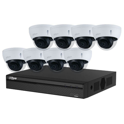 Dahua 8-Channel Security Kit: 8MP (Ultra HD) NVR, 8 X 5MP Fixed Dome, WizSense + Starlight