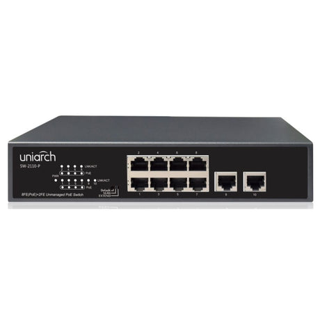 Uniarch PoE Switch: 8 x PoE/PoE+ Ports - SW-2110-P