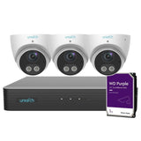 Uniarch Security System: 4-Channel NVR Pro, 3 X 5MP Turret, Tri-Guard