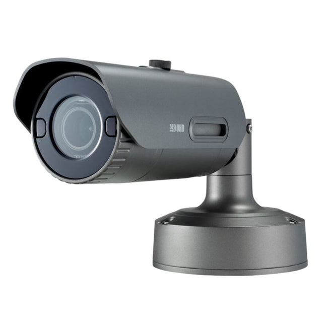 Hanwha Wisenet 4K Outdoor Bullet Camera, H.265, 30fps, 120dB WDR, 30m IR, 4.5-10mm - HAN-PNO-9080R